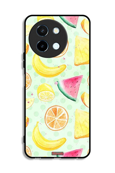 Tolwak غطاء حماية لهاتف Vivo Y38 5G برسومات فنية بألوان مائية وفواكه