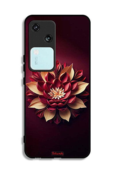 Tolwak Vivo V30 5G Protective Case Cover Flower Abstract Design