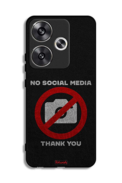 Tolwak جراب حماية لهاتف Xiaomi Poco F6 5G لا يدعم وسائل التواصل الاجتماعي، شكرًا لك