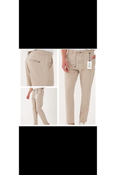 Cinar erkek giyim Summer Jagger Men's Trousers Linen Fabric with Elastic Waist