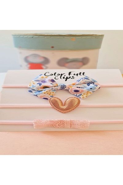 COLORFULLCLİPS Pink Metallic Heart Baby Tape Set of 3