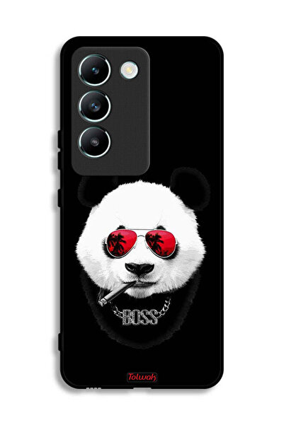 Tolwak غطاء حماية لهاتف Vivo V30 Lite 4G بتصميم Boss Panda