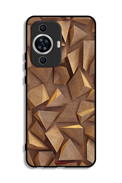 Tolwak غطاء حماية لهاتف هواوي نوفا 12 لايت بتصميم قطع خشبية فنية