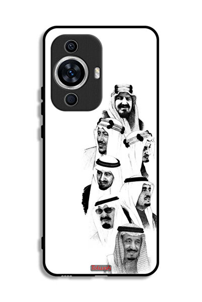 Tolwak غطاء حماية لهاتف هواوي نوفا 12 لايت - فن ملوك السعودية - أبيض وأسود