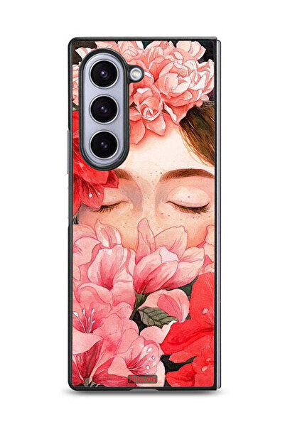 Tolwak غطاء حماية لهاتف سامسونج جالاكسي زد فولد 6 بتصميم وجه فتاة مختبئة بين ...