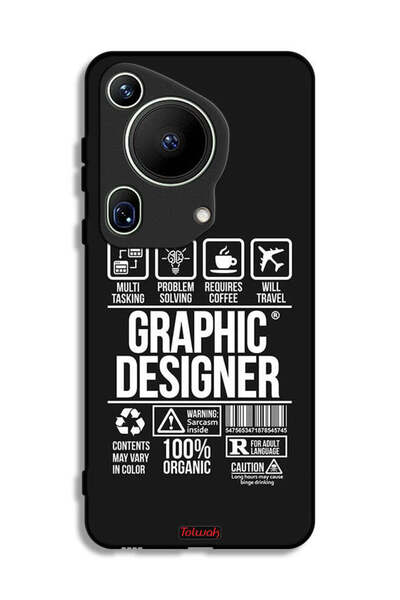 Tolwak غطاء حماية لهاتف هواوي بيورا 70 ألترا، ملصق مصمم جرافيكي