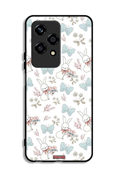 Tolwak غطاء حماية لهاتف Honor 200 Lite 5G بطبعة أرنب وفراشات