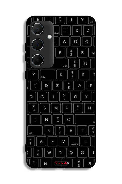 Tolwak غطاء حماية لهاتف Samsung Galaxy A55 5G بنمط مفاتيح لوحة مفاتيح عشوائية