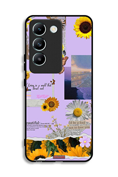 Tolwak Vivo V30 Lite 4G Protective Case Cover Beautiful Sunflower Stickers