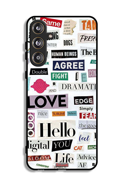 Tolwak Samsung Galaxy F55 5G Protective Case Cover Short Quotes Stickers