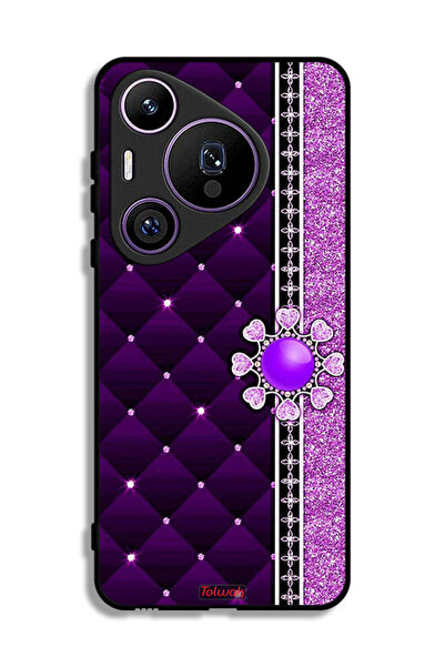 Tolwak غطاء حماية لهاتف هواوي بيورا 70 برو بقلوب لامعة