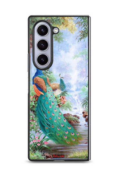 Tolwak غطاء حماية لهاتف سامسونج جالاكسي زد فولد 6 بتصميم الطاووس