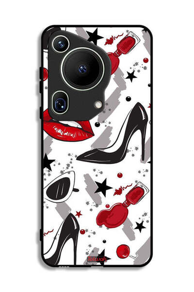 Tolwak غطاء حماية فائق لهاتف هواوي بيورا 70 بتصميم أحمر شفاه وحذاء