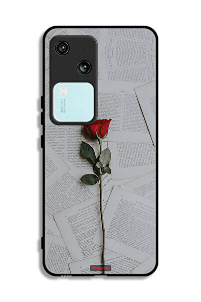 Tolwak غطاء حماية لهاتف Vivo V30 5G وردي على ورق