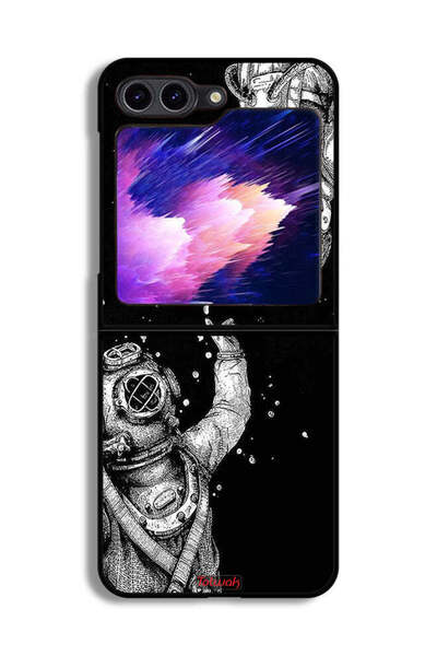 Tolwak غطاء حماية لهاتف Samsung Galaxy Z Flip6 بتصميم رواد الفضاء