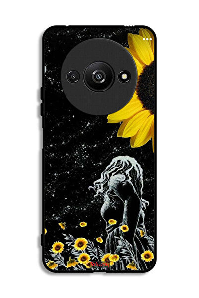 Tolwak Xiaomi Redmi A3 4G Protective Case Cover Girl Look At Moon Art