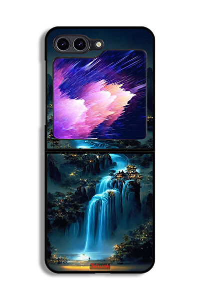 Tolwak غطاء حماية لهاتف Samsung Galaxy Z Flip6 بتصميم شلال