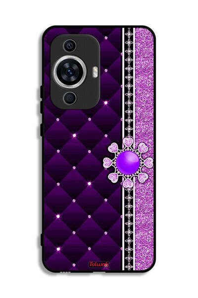 Tolwak غطاء حماية لهاتف هواوي نوفا 12 لايت بقلوب لامعة