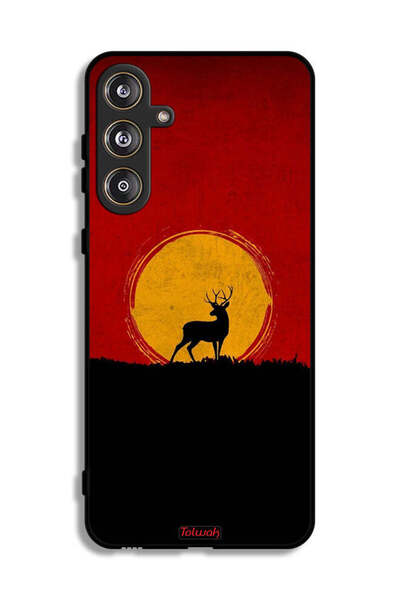 Tolwak غطاء حماية لهاتف سامسونج جالاكسي M55 5G برسومات الغزال والقمر