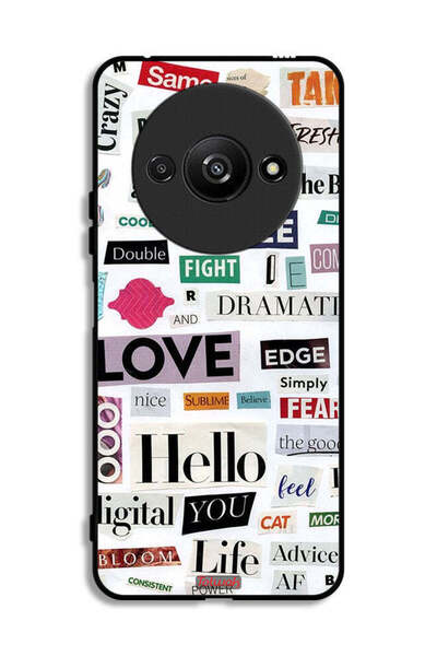 Tolwak Xiaomi Redmi A3 4G Protective Case Cover Short Quotes Stickers