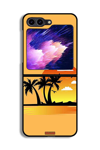 Tolwak غطاء حماية لهاتف Samsung Galaxy Z Flip6 بتصميم تجريدي