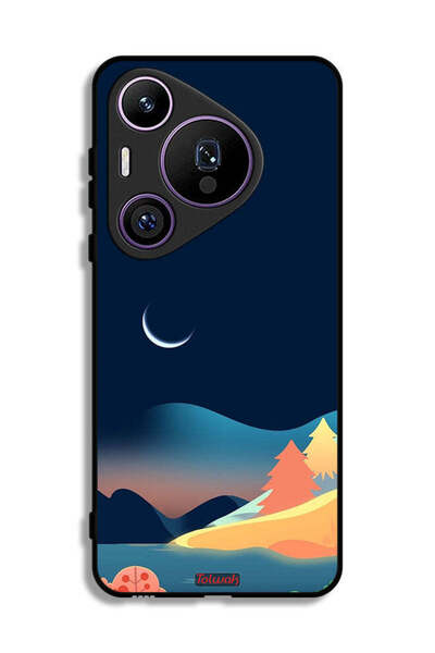 Tolwak غطاء حماية هواوي بيورا 70 برو بتصميم رسم تجريدي للقمر