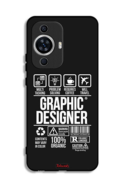 Tolwak غطاء حماية لهاتف هواوي نوفا 12 لايت، ملصق مصمم جرافيكي