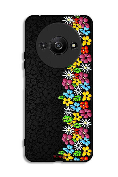 Tolwak Xiaomi Redmi A3 4G Protective Case Cover Flowers Line