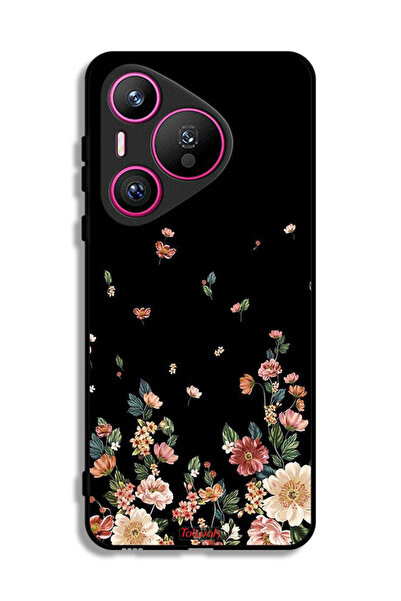 Tolwak غطاء حماية لهاتف هواوي بيورا 70 مزين بزهور صغيرة في الأسفل