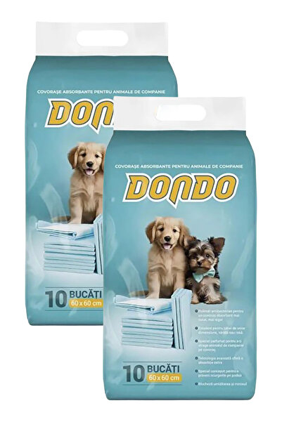 Dondo Covorașe absorbante pentru câini 60x60cm 10 buc x 2 buc