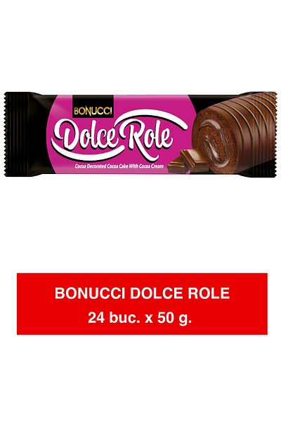 Mert BONUCCI Dolce Roll – Roll with base, cream and cocoa glaze 50g x 24 pieces