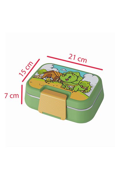 Emofom Happi Nutrition Container 1 Liter Stainless Steel 2 Compartment Leakproof Food Storage Container