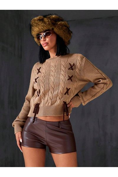 hidafashion Yarn Detail Knitwear Sweater