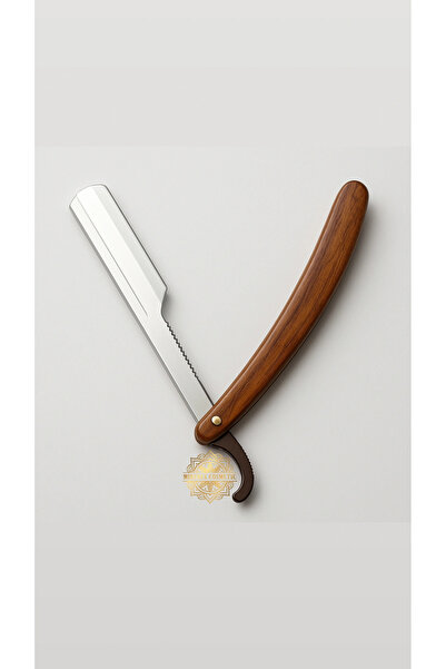 mirenza cosmetic Ceviz Saplı Çelik Tıraş Usturası Hafif, Ergonomik, Türk Tipi Profesyonel Ustura