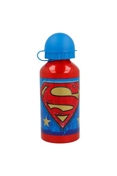 Superman Water bottle, for children, made of aluminum, BPA-free, multicolor, 400 ml, Superman