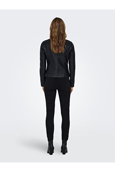 ONLY Onlbandıt Faux Leather Biker Otw Noos Women's Leather Coat and Jacket 15081400