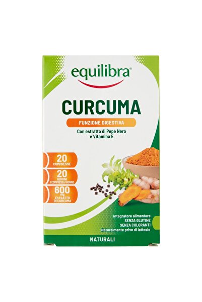 Equilibra Turmeric (Curcuma), Supliment Antioxidant, 20 Comprimate, Equilibra