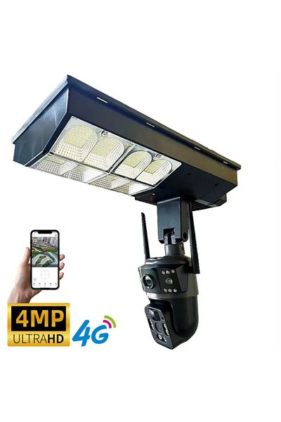 CLAUSTEEL 2in1 Dual Surveillance Camera, 4g,16w Solar Panel, 16000 Mah