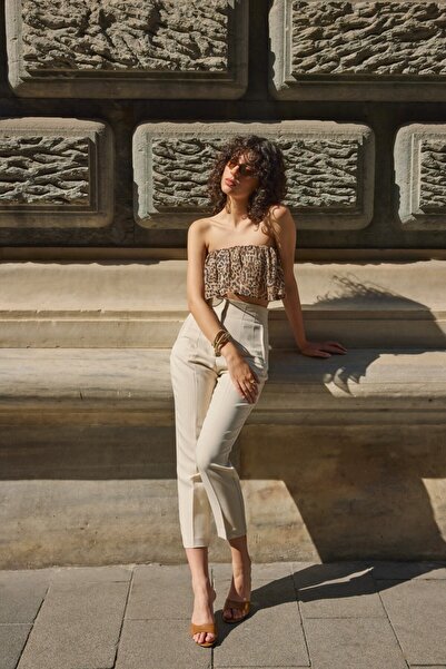 Seniorah Γυναικείες παντόφλες με μονό λουράκι με τακούνι Taba Skin