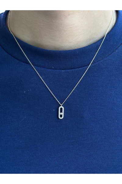 Has Kuyumcum 14 Ayar Altın Taşlı Messika Kolye