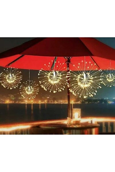 divendi-ro Instalație solară 5 artificii cu telecomandă 34 cm alb cald