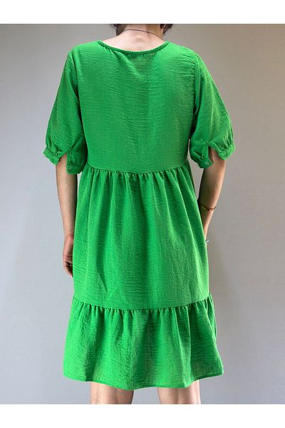 Gönülden Tasarım Green Buttoned Casual Shirt Dress S/M/L Size