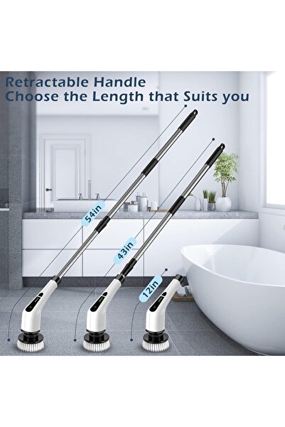 Generic DENX Cordless Electric Spin Scrubber, Electric Cleaning Brush with 9 Replacement Brush Heads,DX3630