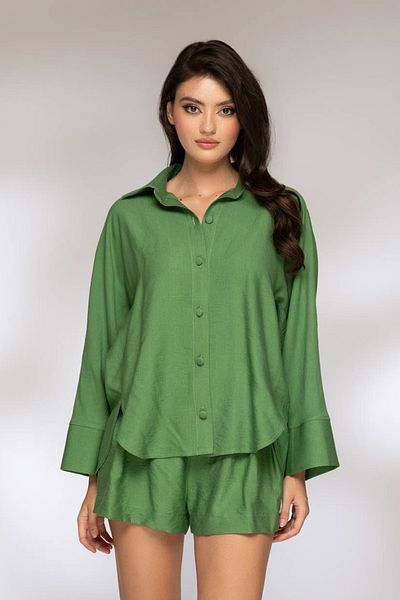 Atmosphere Fashion Green 2-piece linen suit