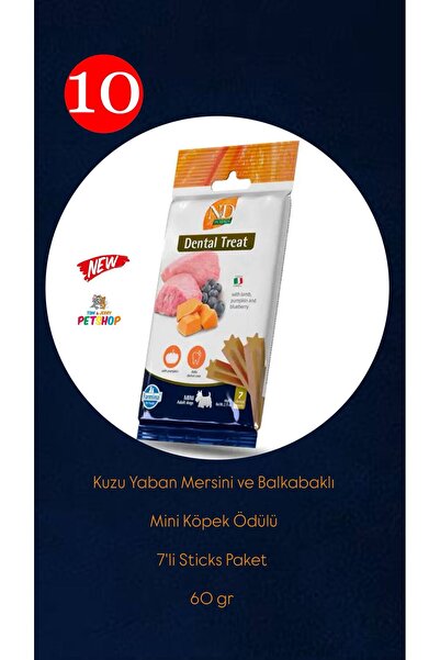 N&D TOM&JERRYPETSHOP-ND Dental Treat Kuzulu Yaban Mersinli Mini Köpek Ödülü 7...