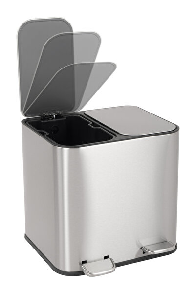 ORCHID SS 10L RECT DUAL BIN WITH SOFT CLOSE