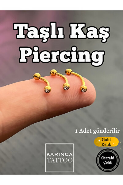 Karınca Piercing Taşlı Piercing Kaş Conch Forward Helix Tragus Septum Smiley Surface Nipple Genital Bridge Kulak Küpe