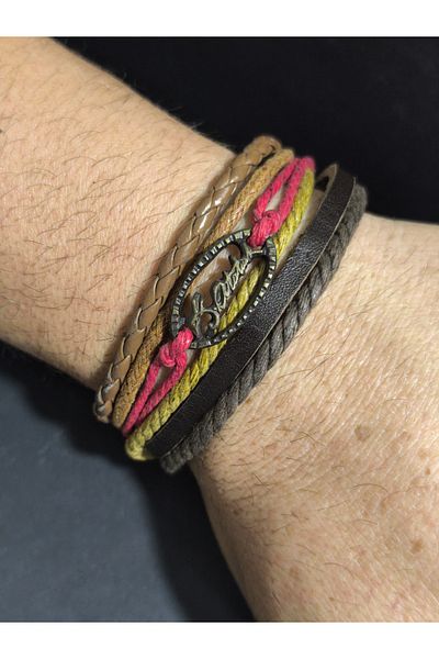 enyatakı Original leather rope bracelet signed by kemal ataturk.