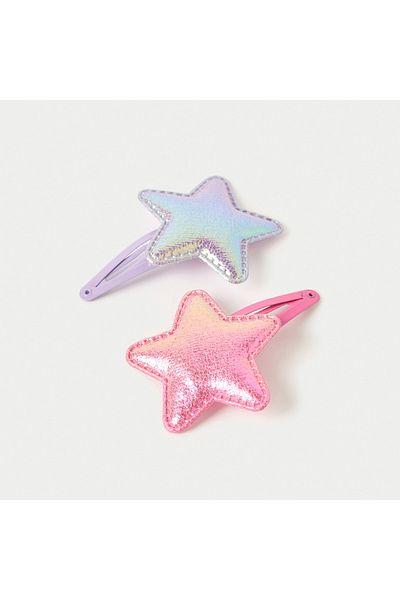 CHARMZ Star Applique Hair Clip - Set of 2