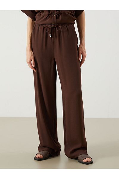 LC Waikiki New Season Women's Linen Look Trousers with Elastic Waist - S5R821Z8